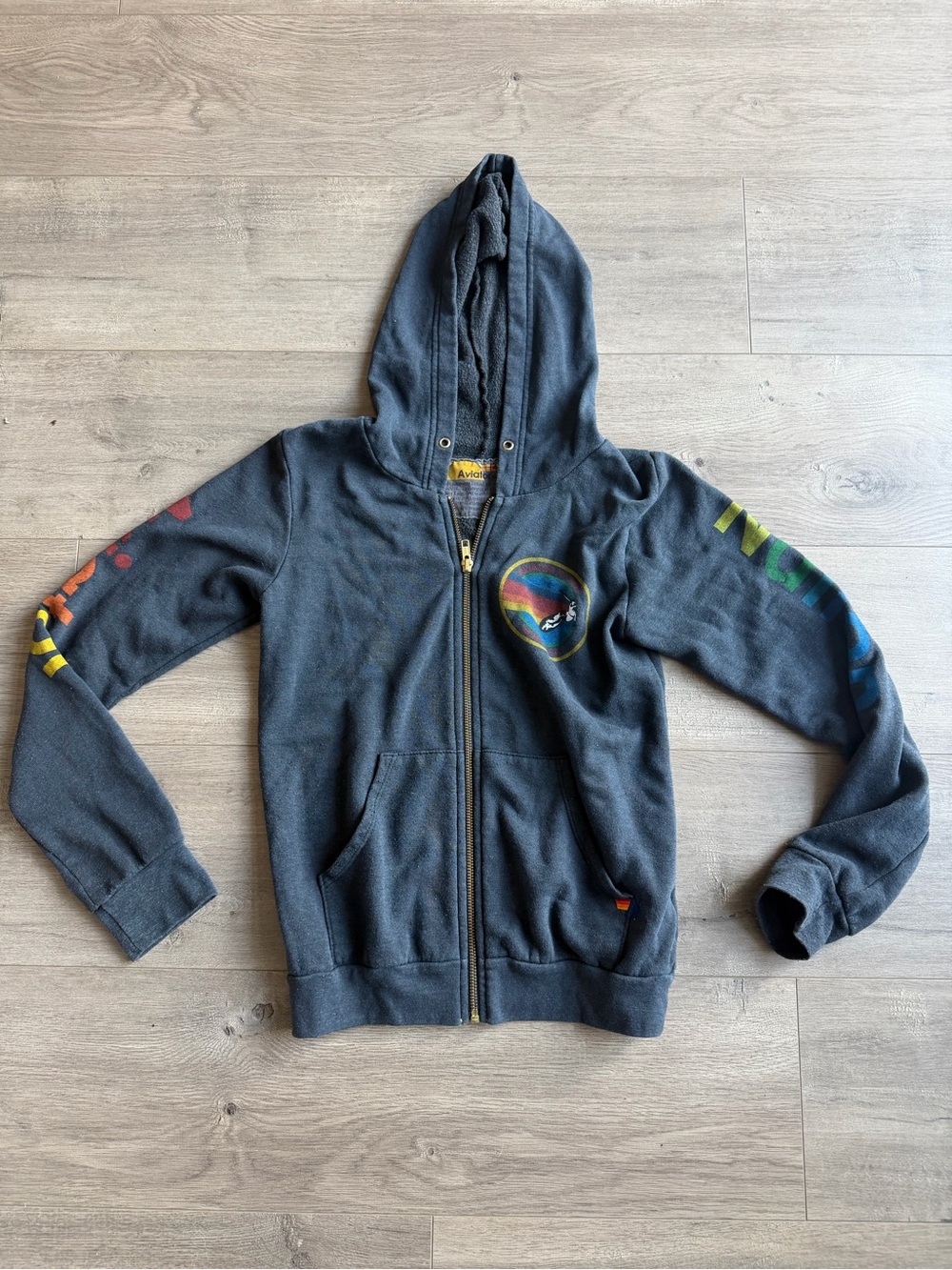 KID'S AVIATOR NATION VENICE ZIP HOODIE - Navy - size 14